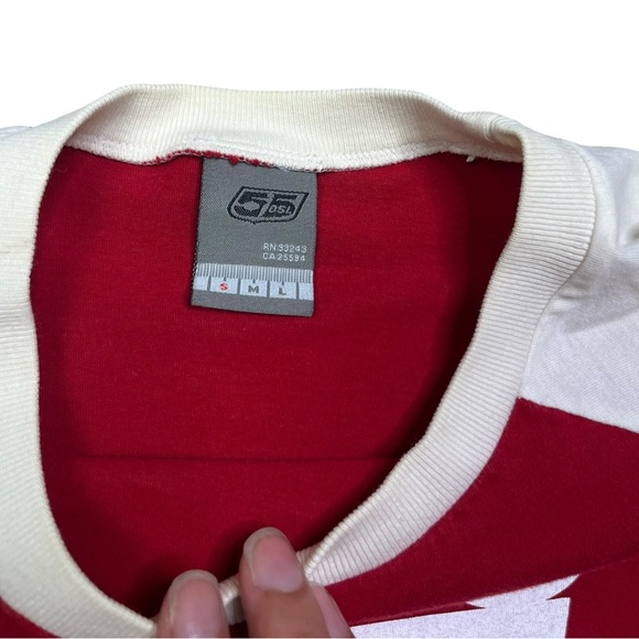 Diesl 55Dsl T-Shirt Long Sleeve T Raglan Logo Print Cotton Size S Unisex - Picture 4 of 11